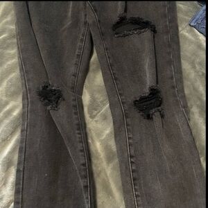 Celebrity Pink Distressed Charcoal Skinny Jeans